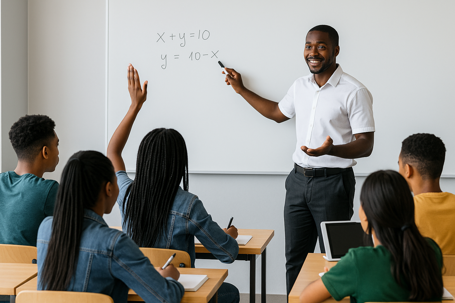 Professor angolano usando software de gestão escolar Synexa-SIS para lançar notas online em Angola
